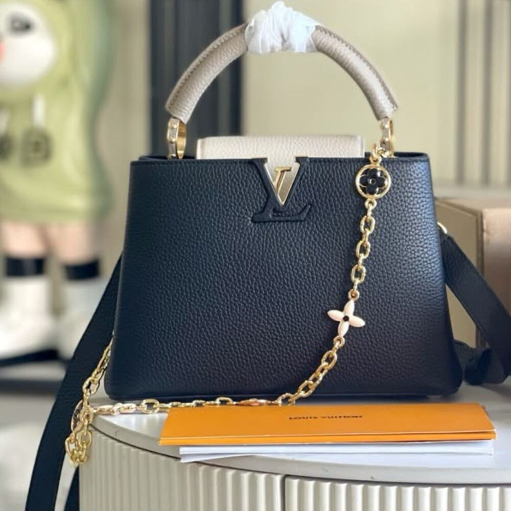 Alternative view of Louis Vuitton Capucines Black And Grey 27Cm M20708