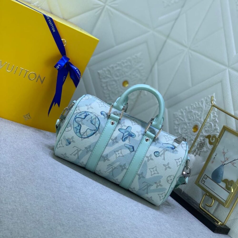 Alternative view of Louis Vuitton Keepall Bandouliere Crystal Green 25Cm M22527
