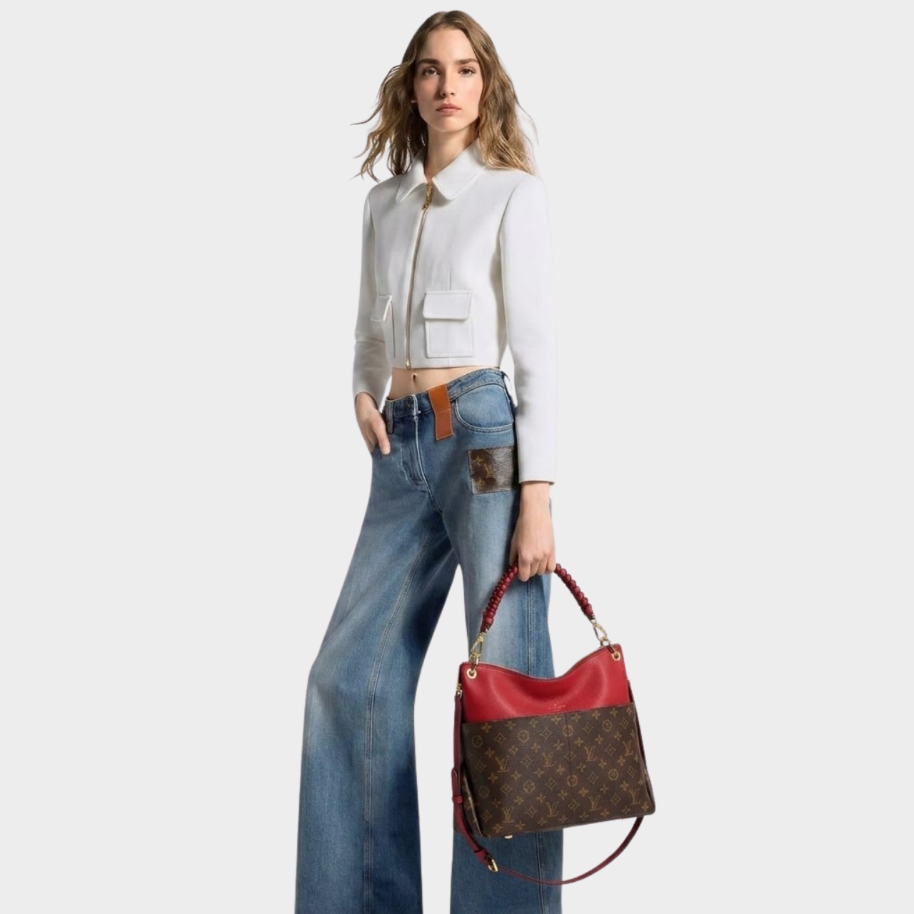 Louis Vuitton Maida Hobo Handbag Red Monogram 33Cm - Image 2