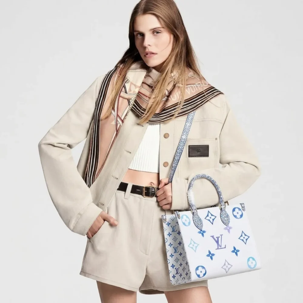Alternative view of Louis Vuitton Onthego PM Bag Blue 25Cm