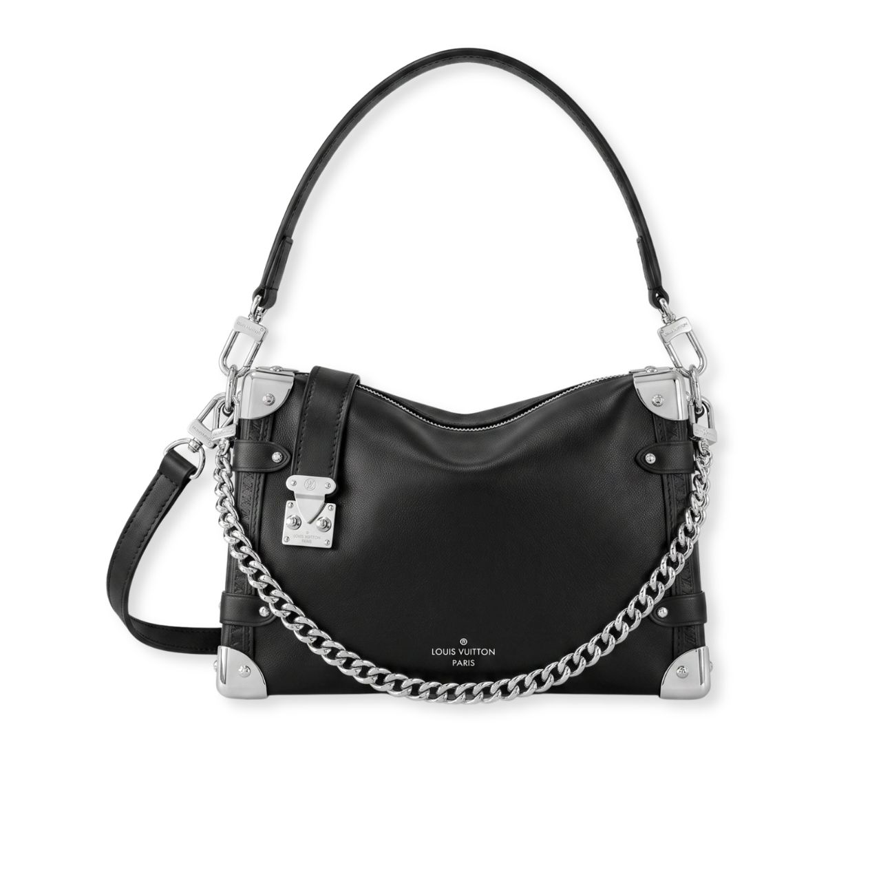 Louis Vuitton Slim Trunk Bag Black 23Cm M25445