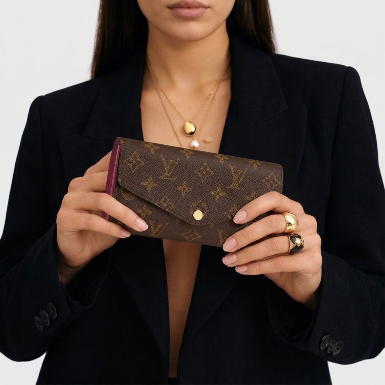 Louis Vuitton Sarah Wallet Fuchsia Pink 19Cm M62234 - Image 2