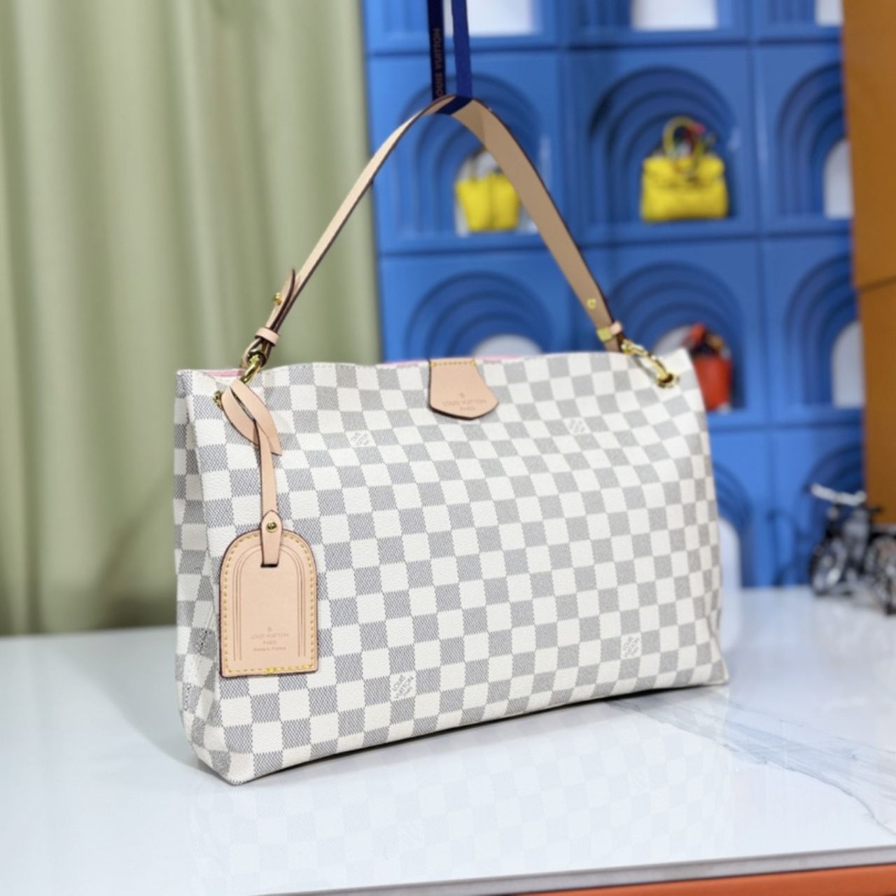 Louis Vuitton Graceful PM Damier Azur 35Cm N42249 - Image 4