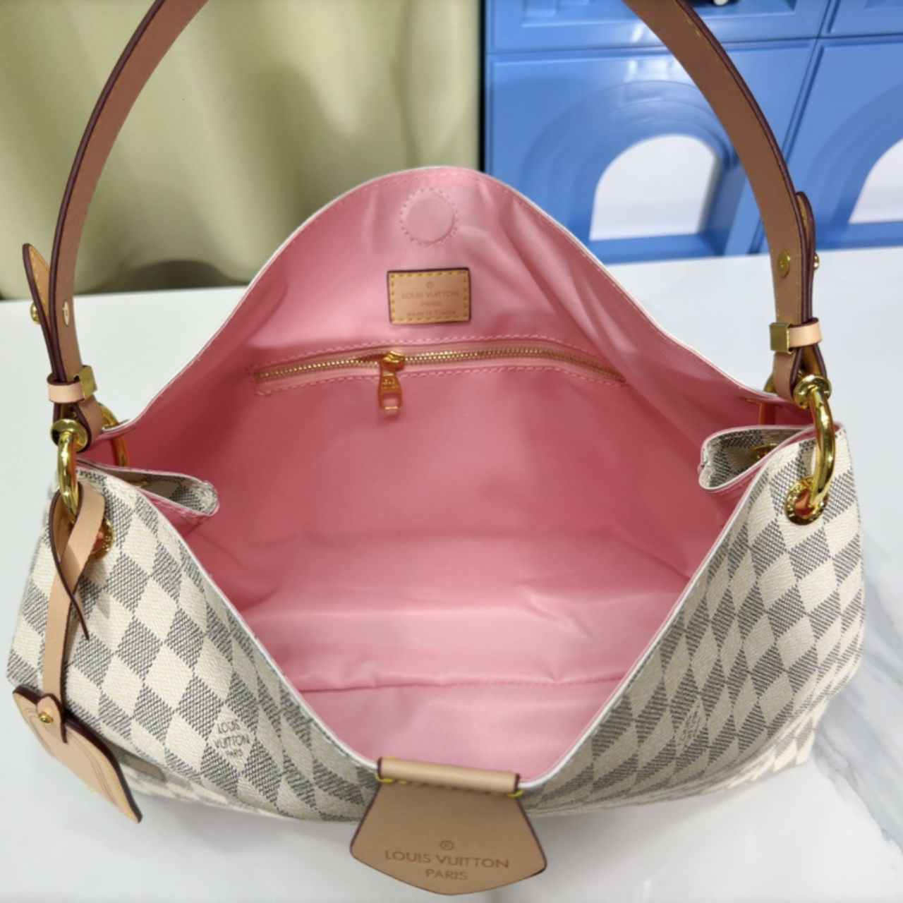 Louis Vuitton Graceful PM Damier Azur 35Cm N42249 - Image 6