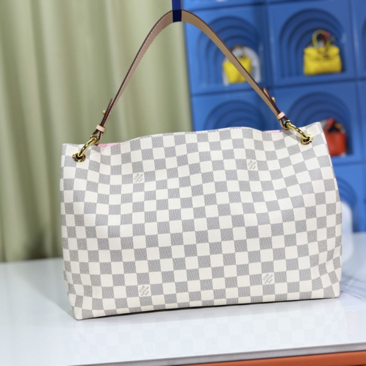 Louis Vuitton Graceful PM Damier Azur 35Cm N42249 - Image 10