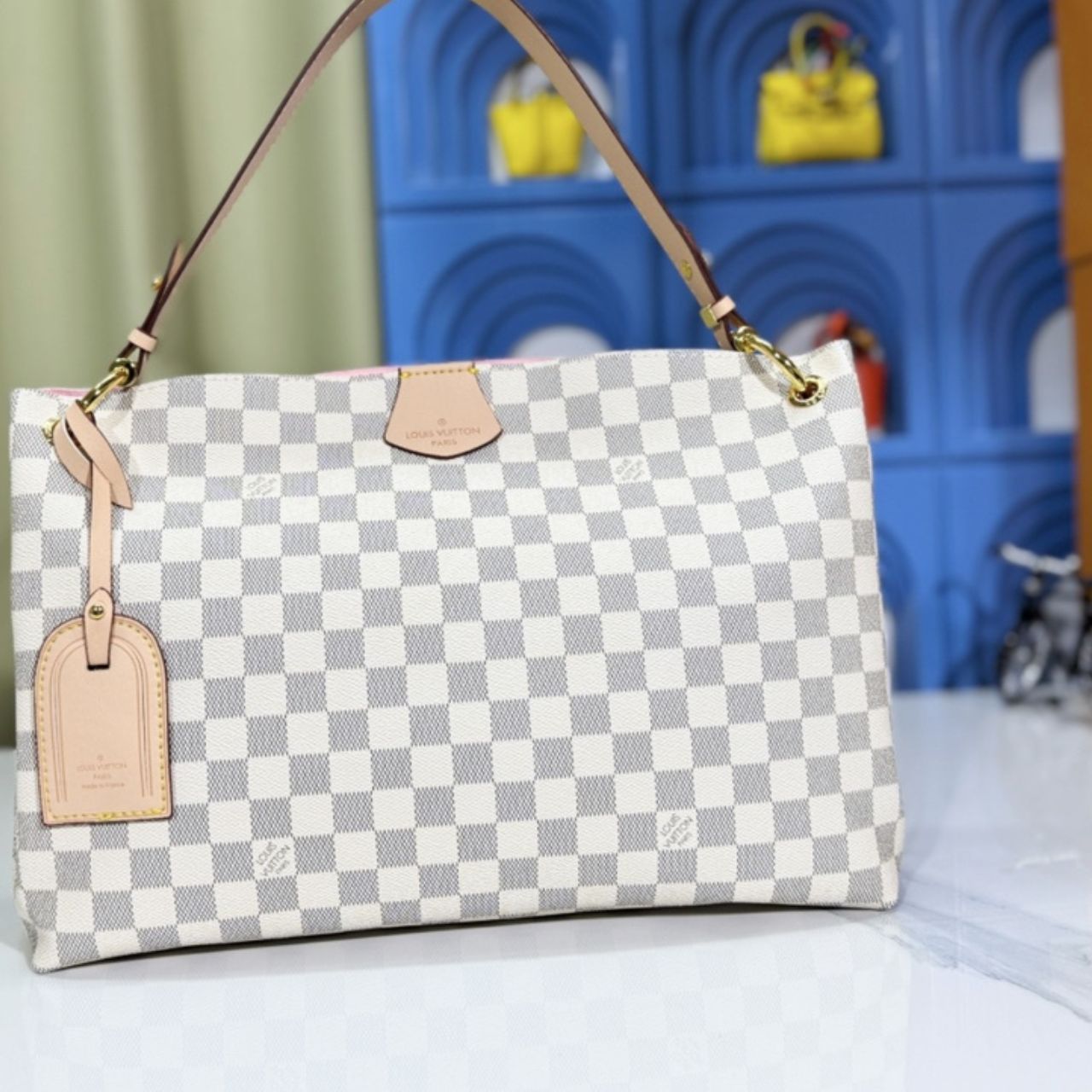 Louis Vuitton Graceful PM Damier Azur 35Cm N42249 - Image 11