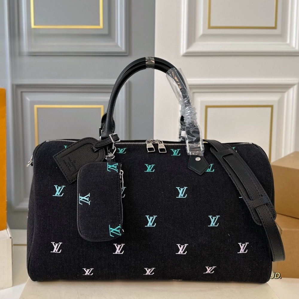 Alternative view of Louis Vuitton Keepall Bandoulière Blue Denim 40Cm