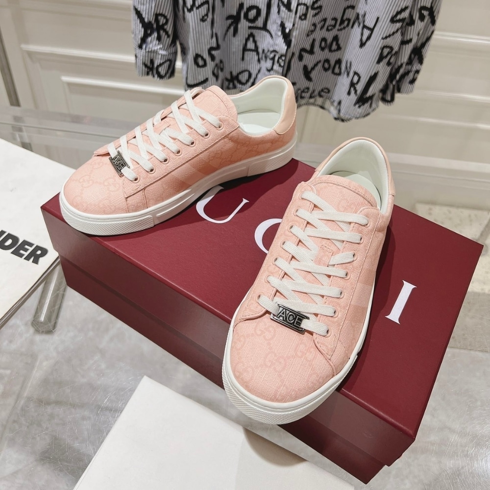 Alternative view of Gucci Ace Sneaker With Web Pink 812026 FAD2A 8741