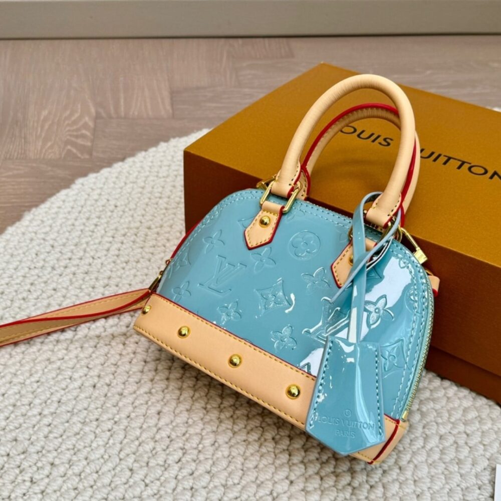 Alternative view of Louis Vuitton Alma Nano Monogram Vernis Embossed Sky Blue 18Cm M24062