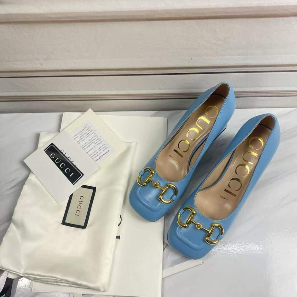 Alternative view of Gucci Women’S Mid Heel Pump With Horsebit Blue