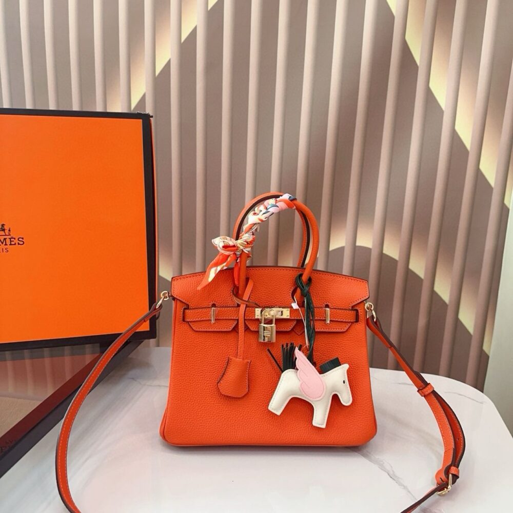 Alternative view of Hermes Birkin 25 Bag Togo Flame Orange 25Cm