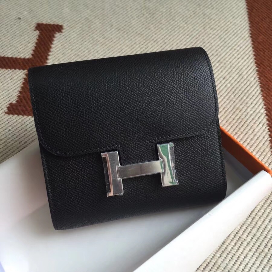 Alternative view of Hermes Constance Slim Wallet Noir 12Cm H082060CK89