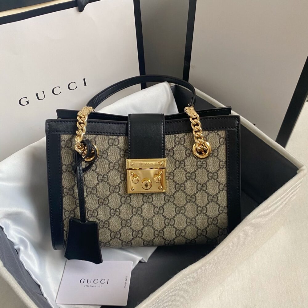 Alternative view of Gucci Padlock GG Small Shoulder Bag Black 26Cm 498156 KHNKG 9769