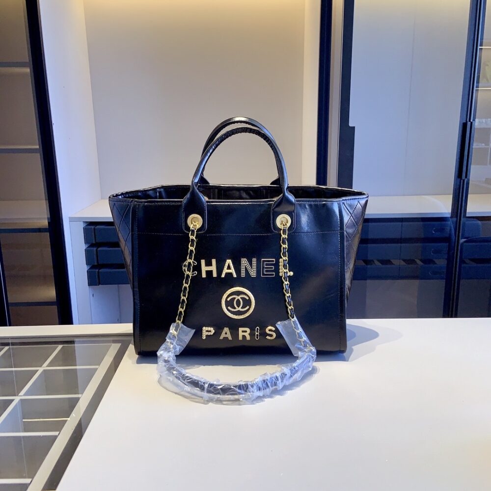 Alternative view of Chanel Deauville Large Shopping Bag Black 38Cm