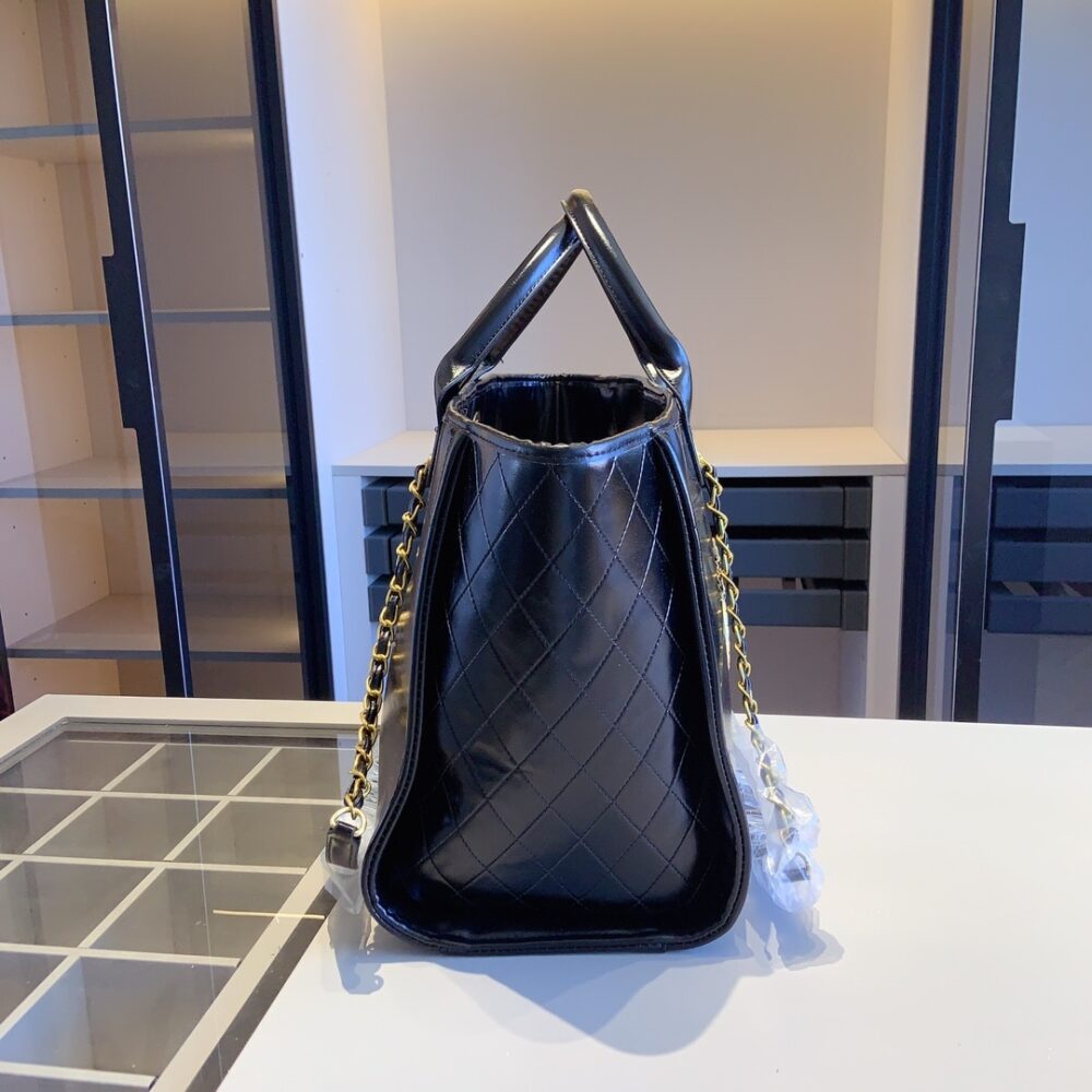 Alternative view of Chanel Deauville Shopping Tote Bag Black 38Cm