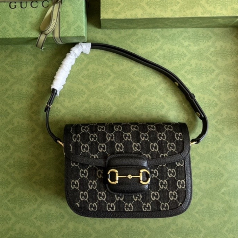 Alternative view of Gucci Horsebit 1955 Original GG Black And Ivory 25Cm 602204 UN3BG 1274