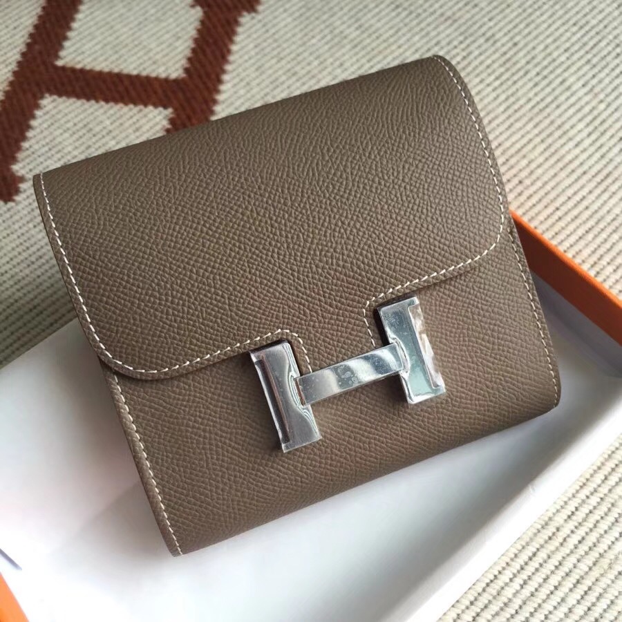 Alternative view of Hermes Constance Slim Wallet Etoupe 12Cm H082060CK18