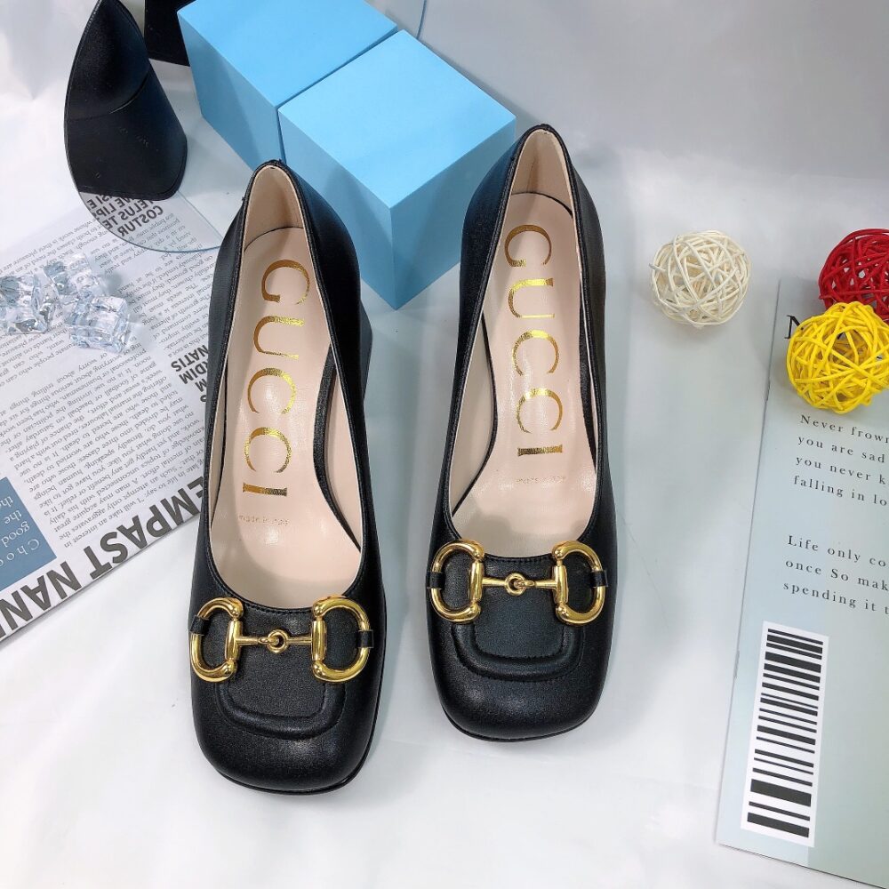 Alternative view of Gucci Women’S Mid Heel Pump With Horsebit Black 643886 C9D00 1000