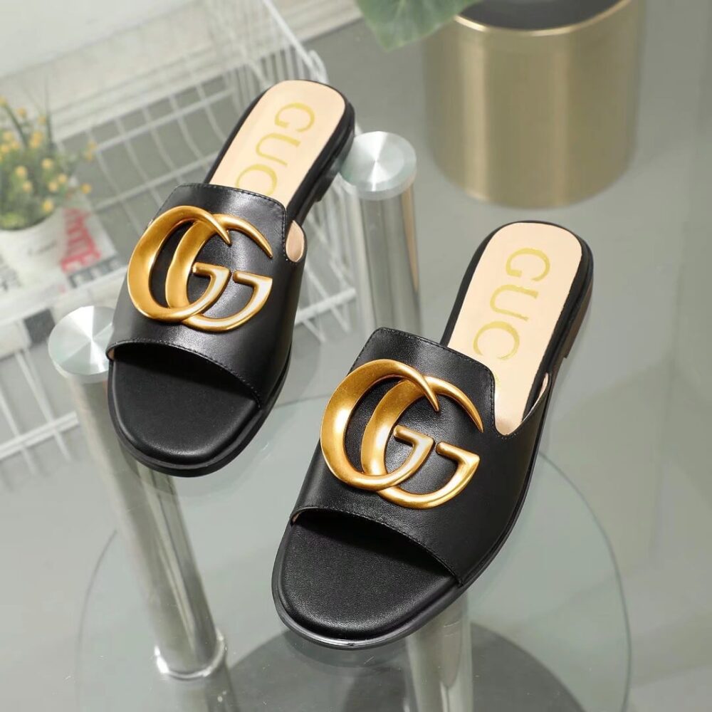 Alternative view of Gucci Princetown GG Slippers Leather Black