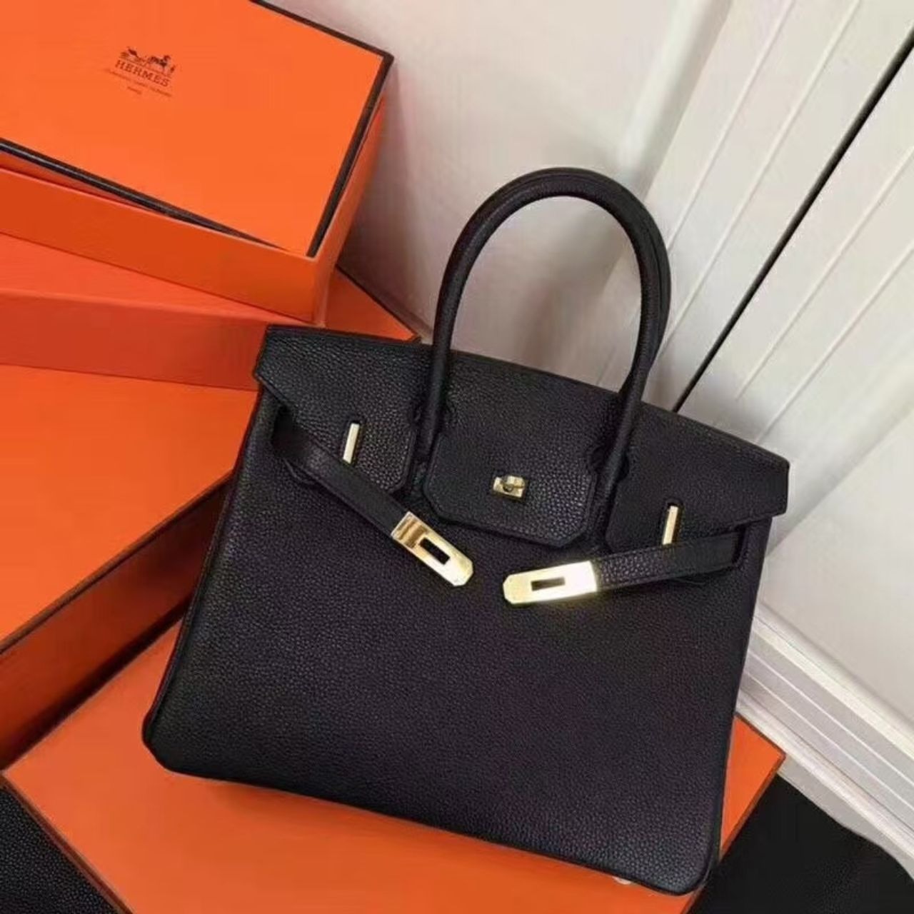 Hermes Birkin 25 Bag Togo Black 25Cm - Image 5