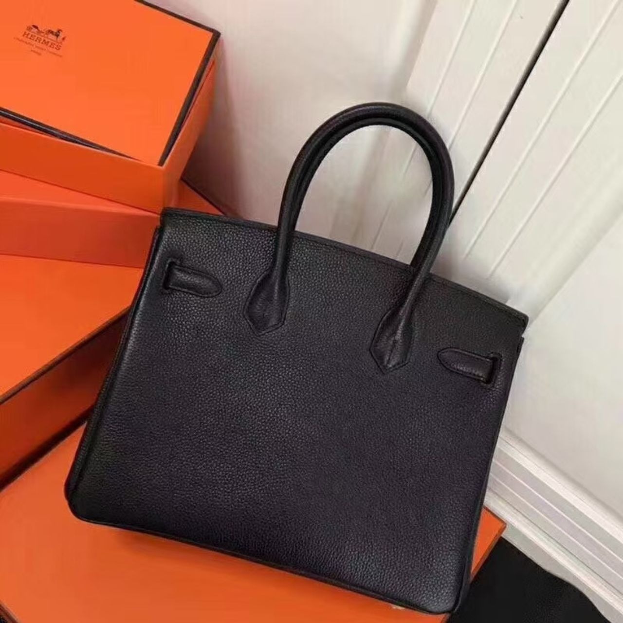 Hermes Birkin 25 Bag Togo Black 25Cm - Image 9
