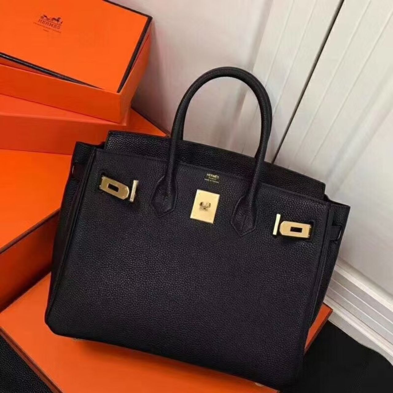 Hermes Birkin 25 Bag Togo Black 25Cm - Image 11