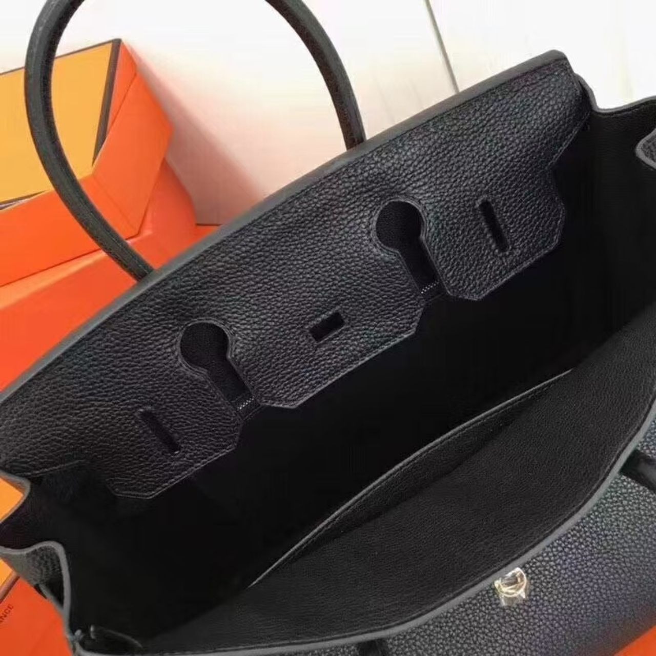 Hermes Birkin 25 Bag Togo Black 25Cm - Image 12