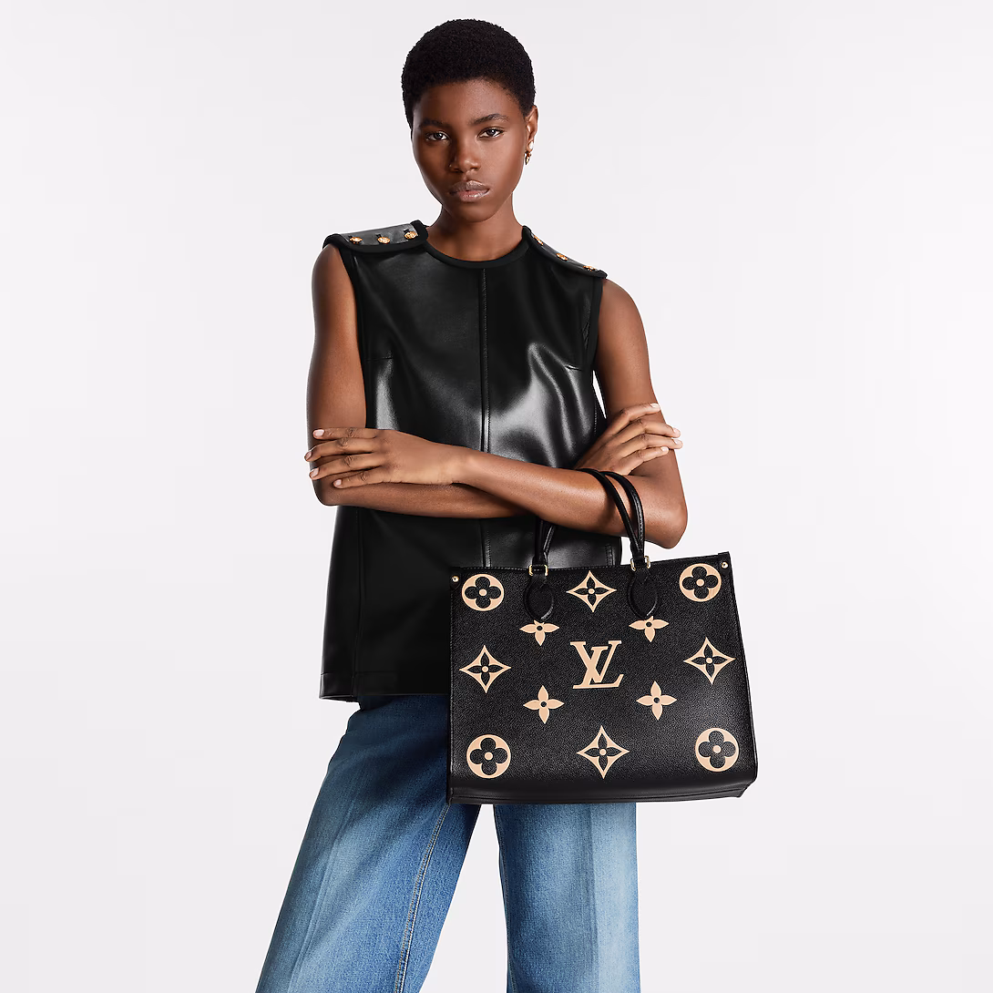 Louis Vuitton Onthego MM Black Cream 35Cm M45495 - Image 2
