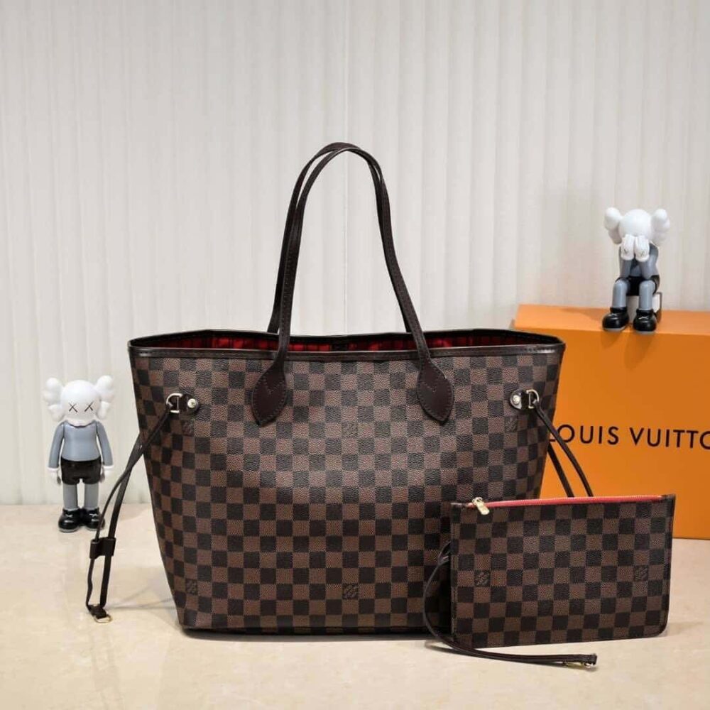 Alternative view of Louis Vuitton Neverfull MM Damier Ebene Brown 32Cm N40599