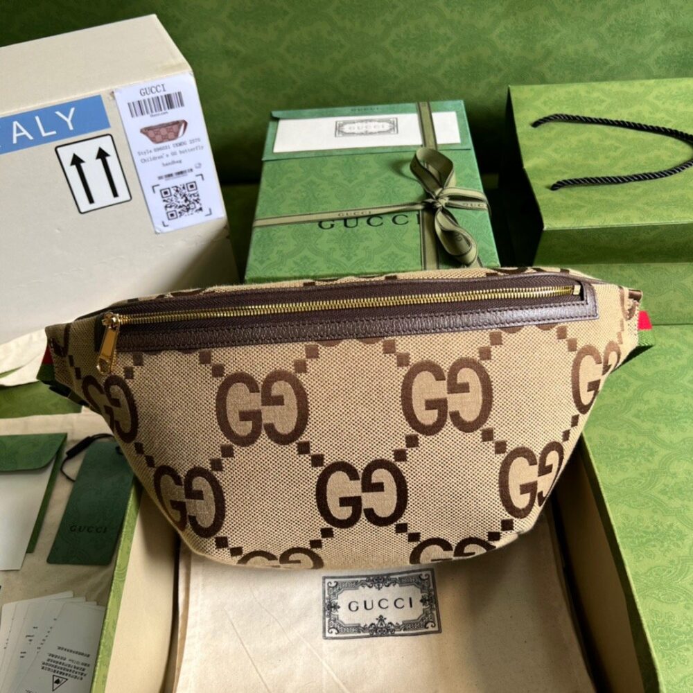 Alternative view of Gucci Jumbo GG Belt Bag Camel And Ebony Jumbo GG Canvas 39cm GG 696031 UKMDG 2570