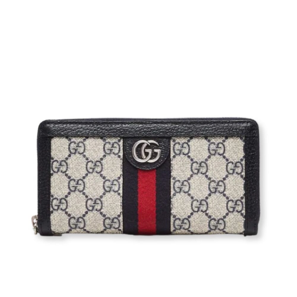 Gucci Ophidia Zip Around Wallet Black 19.5Cm