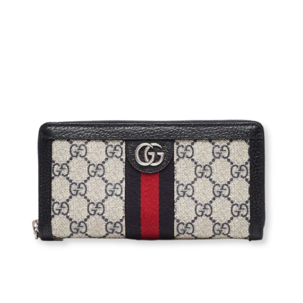 Gucci Ophidia Zip Around Wallet Black 19.5Cm