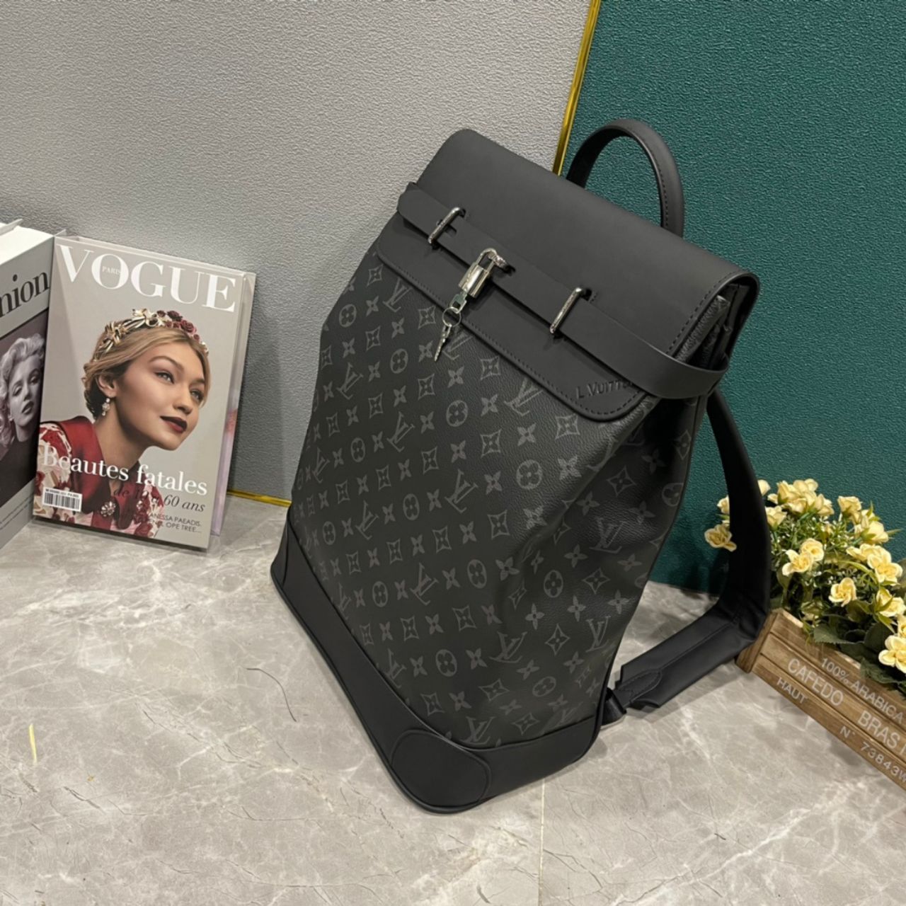 Louis Vuitton Steamer Backpack Monogram Eclipse 45cm - Image 3