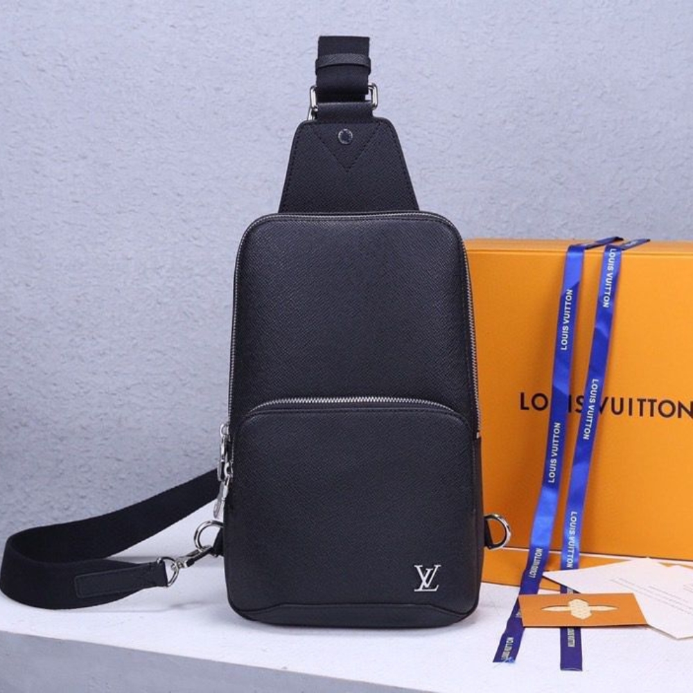 Alternative view of Louis Vuitton Avenue Sling Bag Taiga Black 31Cm LV M30443