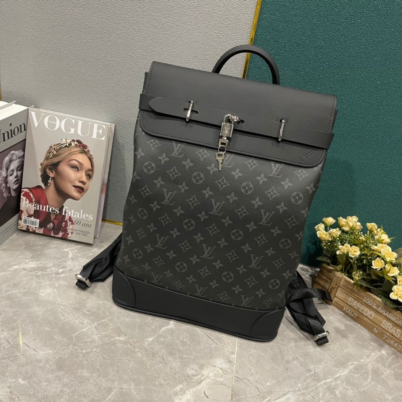 Louis Vuitton Steamer Backpack Monogram Eclipse 45cm - Image 2