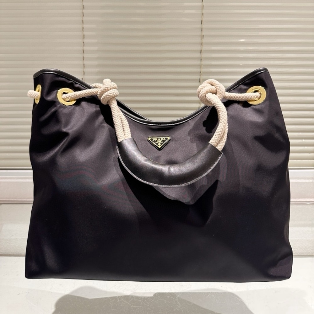 Alternative view of Prada Mariner Large Re Nylon Shoulder Bag Black 48Cm 1BC244 2HG8 F0002 V OOO