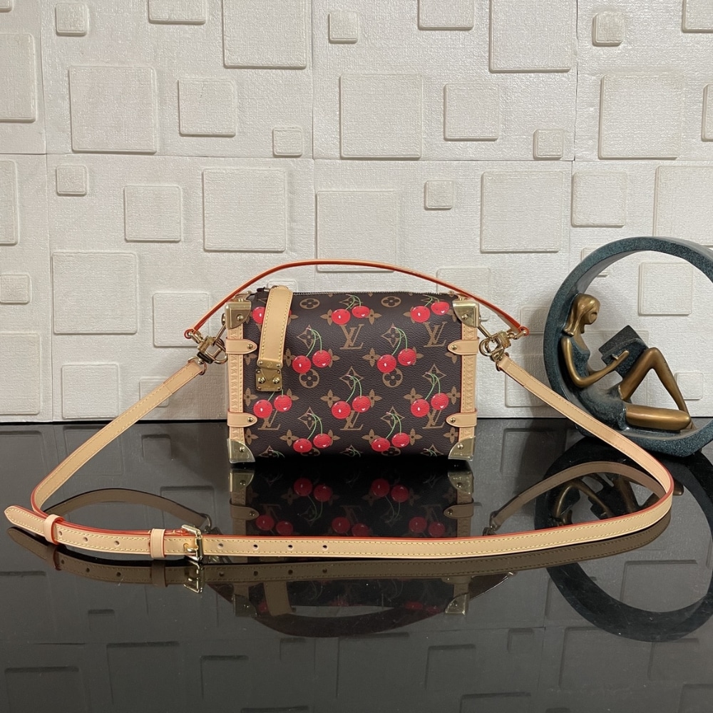 Alternative view of Prestige Edition - Louis Vuitton x Murakami Side Trunk MM Monogram Cerise Brown 23Cm M14278