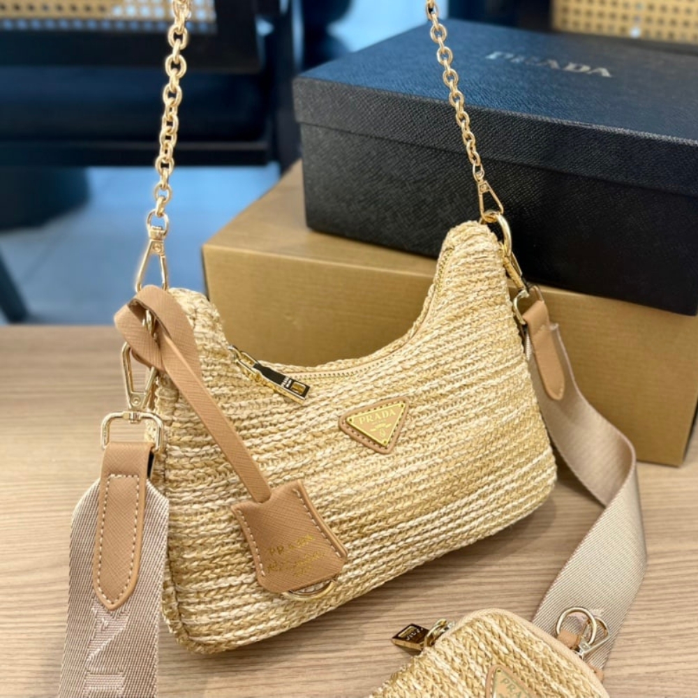 Alternative view of Prada Re-Edition 2005 Raffia Bag Tan 1BH2042A2TF0018VV9L