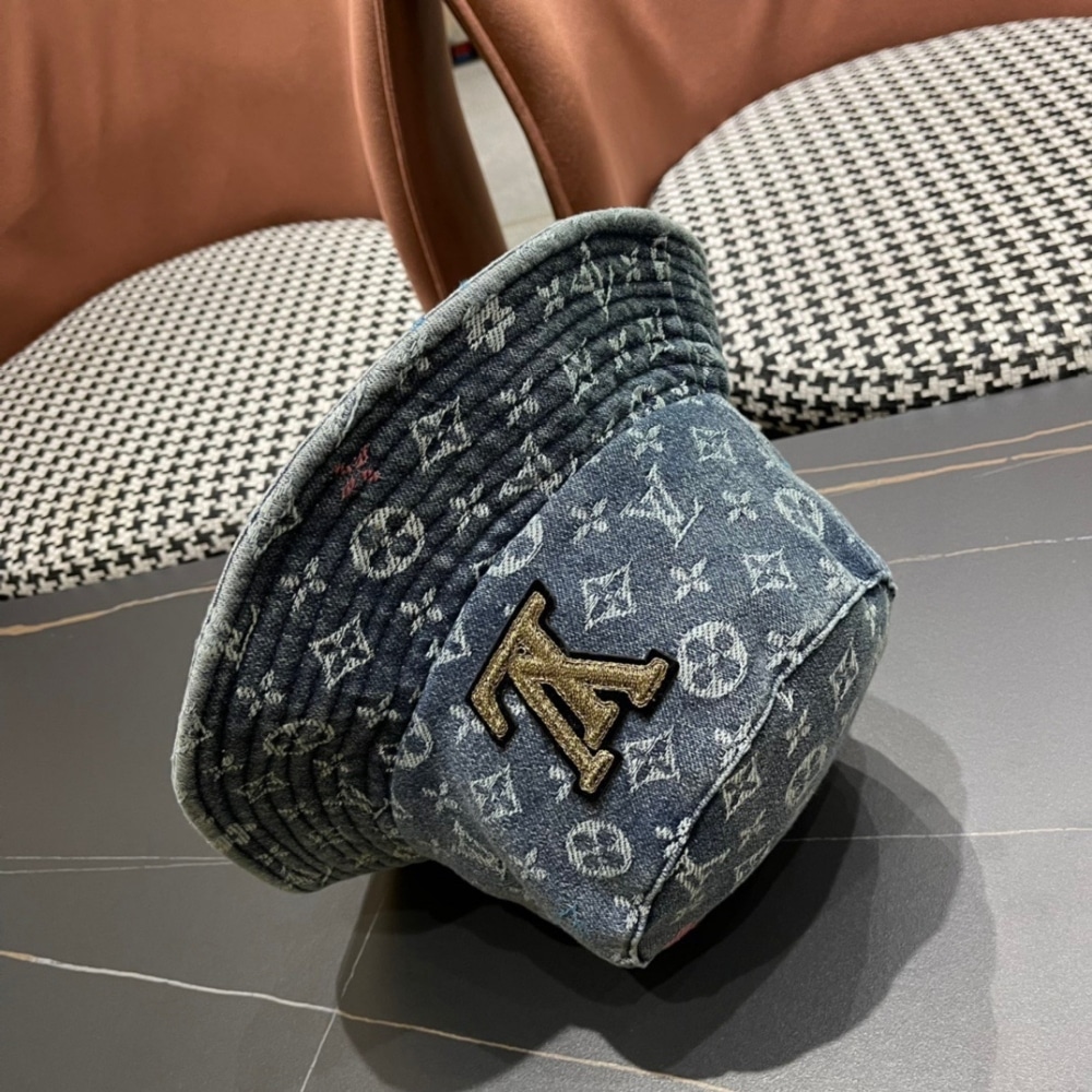 Alternative view of Louis Vuitton Monogram Bucket LV Logo Denim Blue