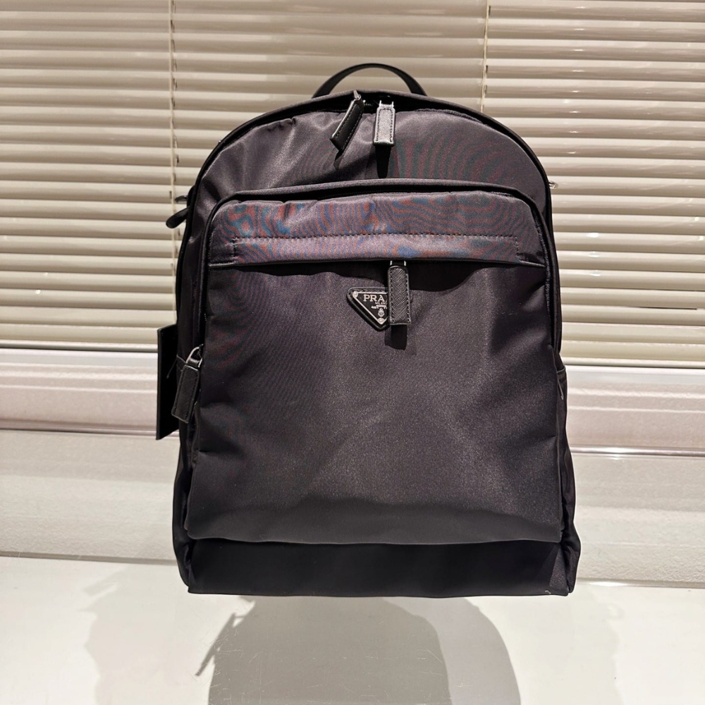 Alternative view of Prada Re Nylon And Saffiano Leather Backpack Black 43Cm 2VZ048 2DMG F0002