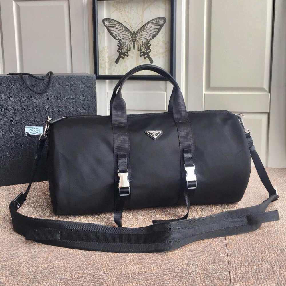 Alternative view of Prada Re Nylon And Saffiano Leather Duffle Bag 50Cm 2VC015 2DMG F0002 V MON