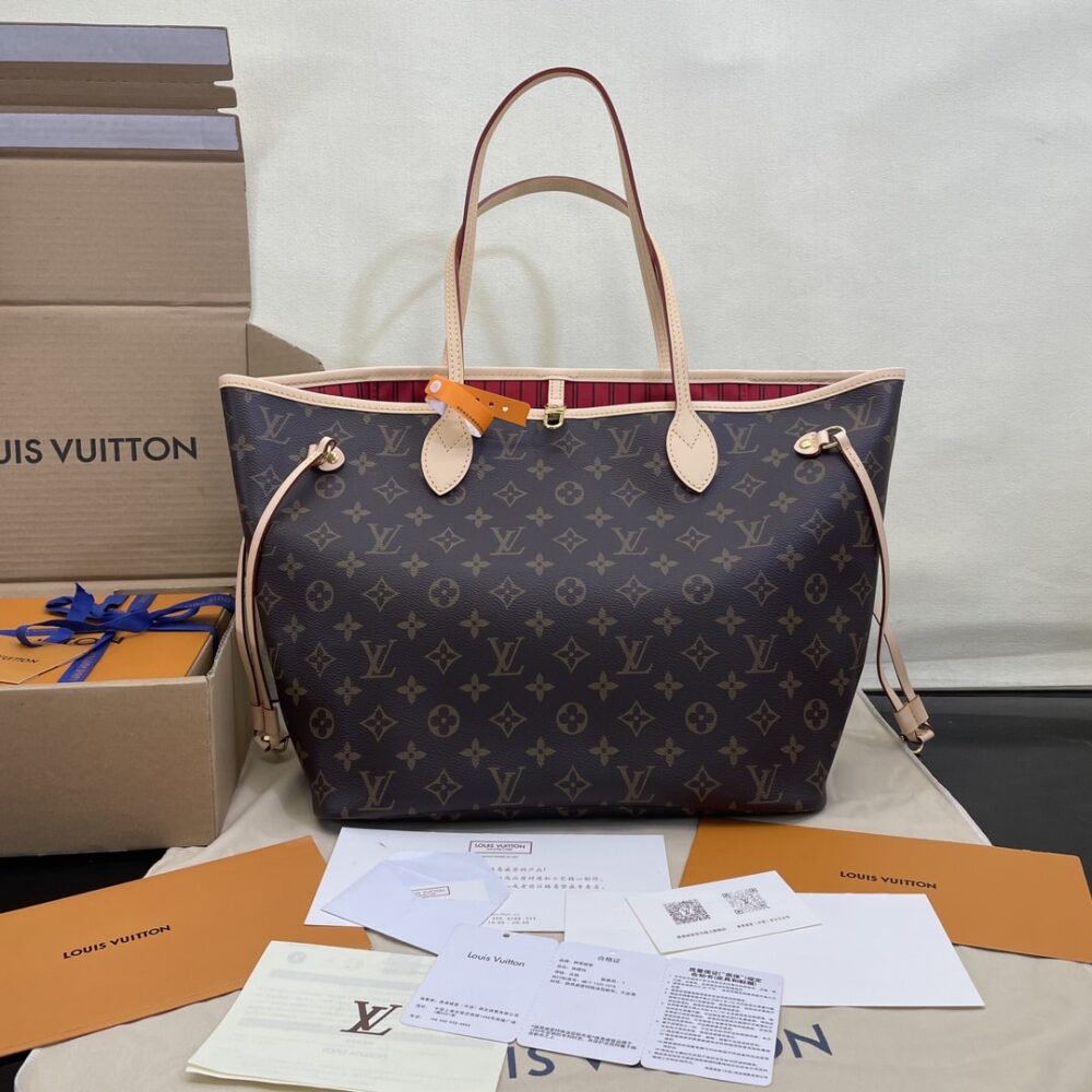 Alternative view of Prestige Edition - Louis Vuitton Neverfull MM Monogram Canvas Cerise Red 32Cm M46987