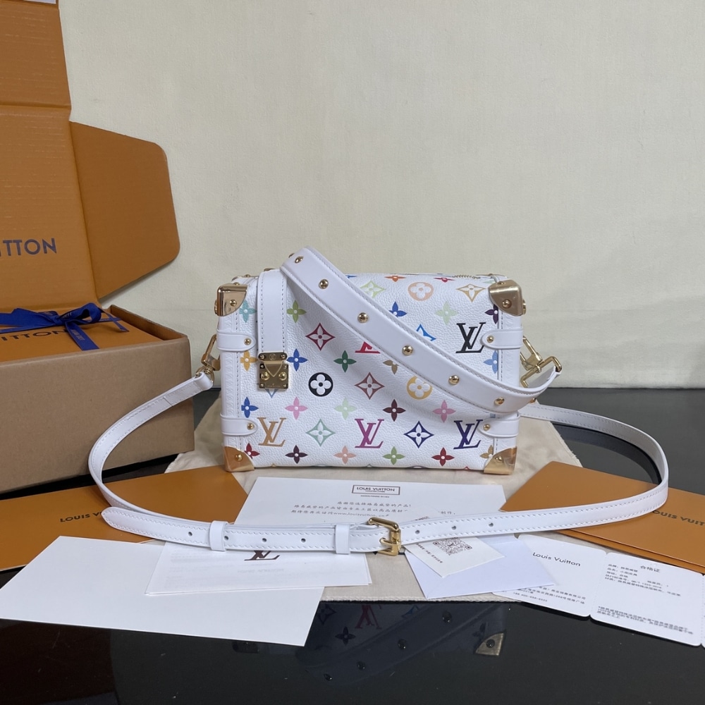 Alternative view of Prestige Edition - Louis Vuitton x Murakami Side Trunk MM Bag White 23Cm M14046
