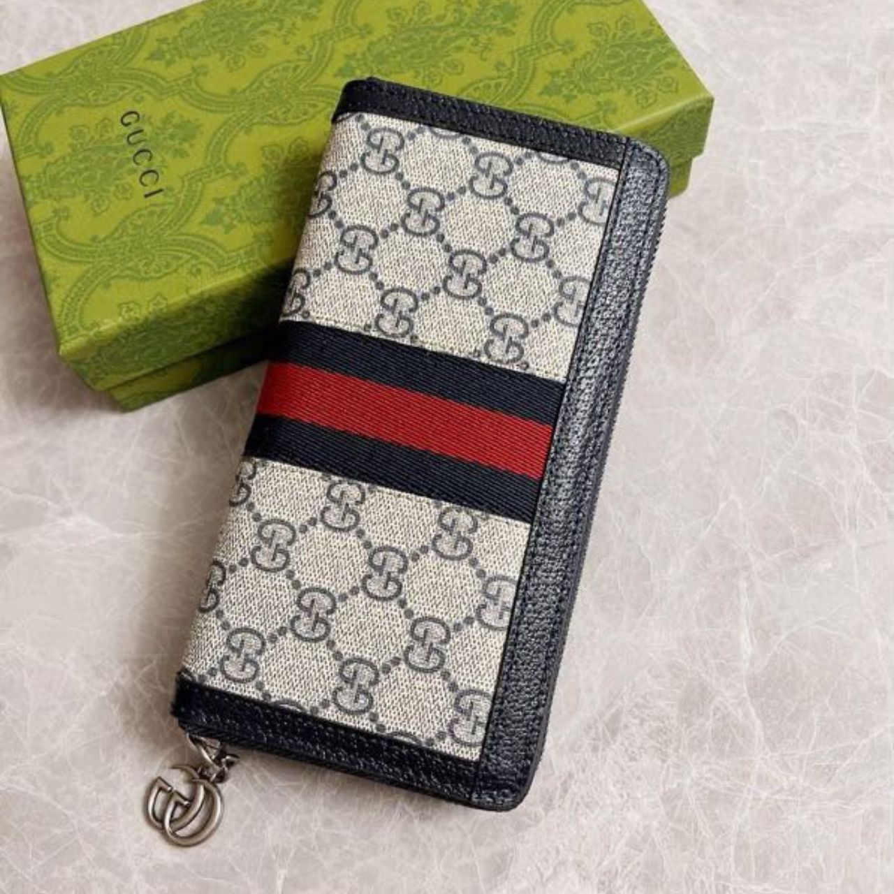 Gucci Ophidia Zip Around Wallet Black 19.5Cm - Image 3