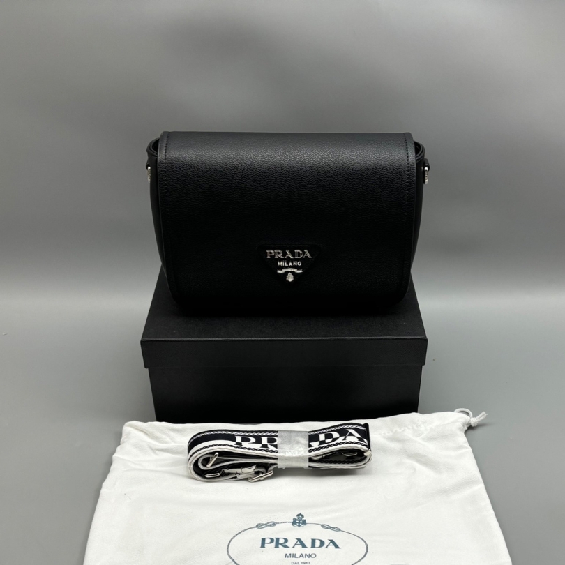 Alternative view of Prada Small Shoulder Bag In Black 23cm 1BD314 2DKV F0002 V 3OO