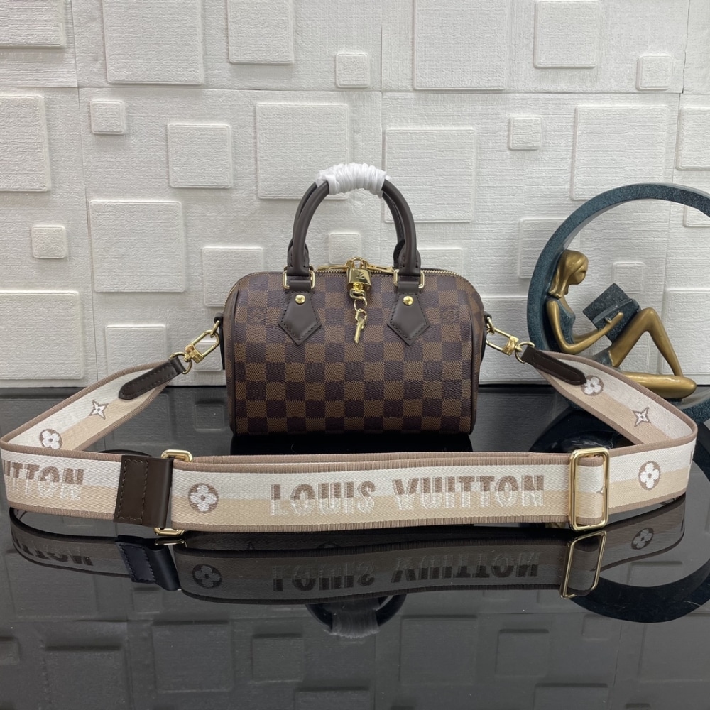 Alternative view of Prestige Edition - Louis Vuitton Speedy Bandoulière 20 Bag Damier Ebene Coated Canvas Brown 20Cm N40489