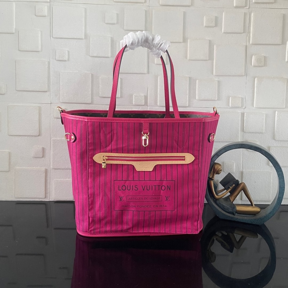 Alternative view of Prestige Edition - Louis Vuitton Neverfull Bandoulière Inside Out MM Bag Pink 31Cm M12707