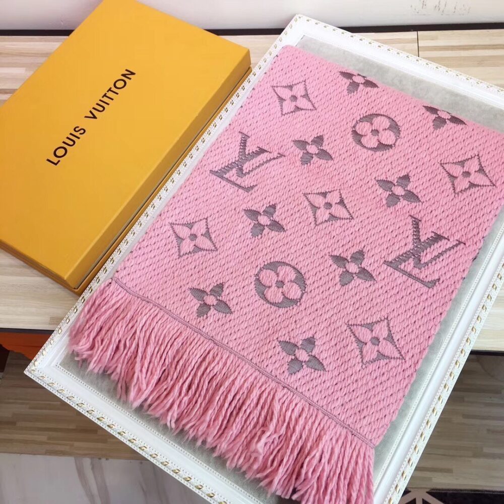 Alternative view of Louis Vuitton Logomania Shine Scarf Rose Ballerine 180Cm M70466