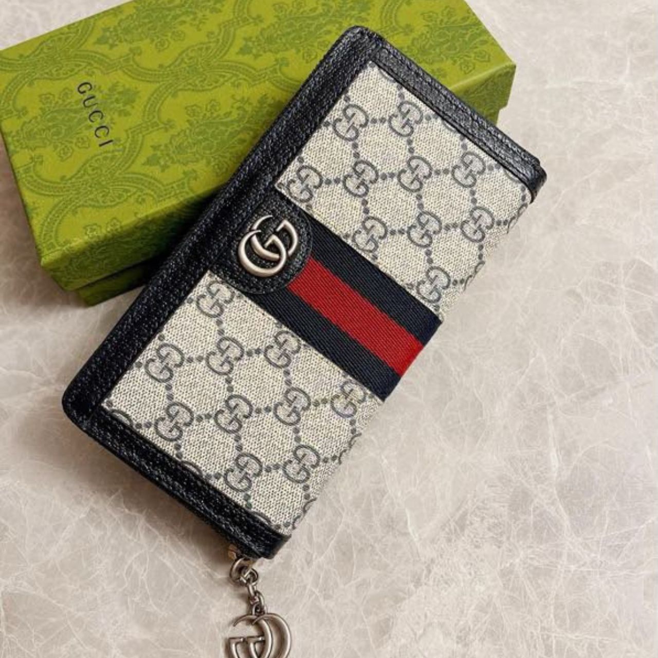 Gucci Ophidia Zip Around Wallet Black 19.5Cm - Image 2