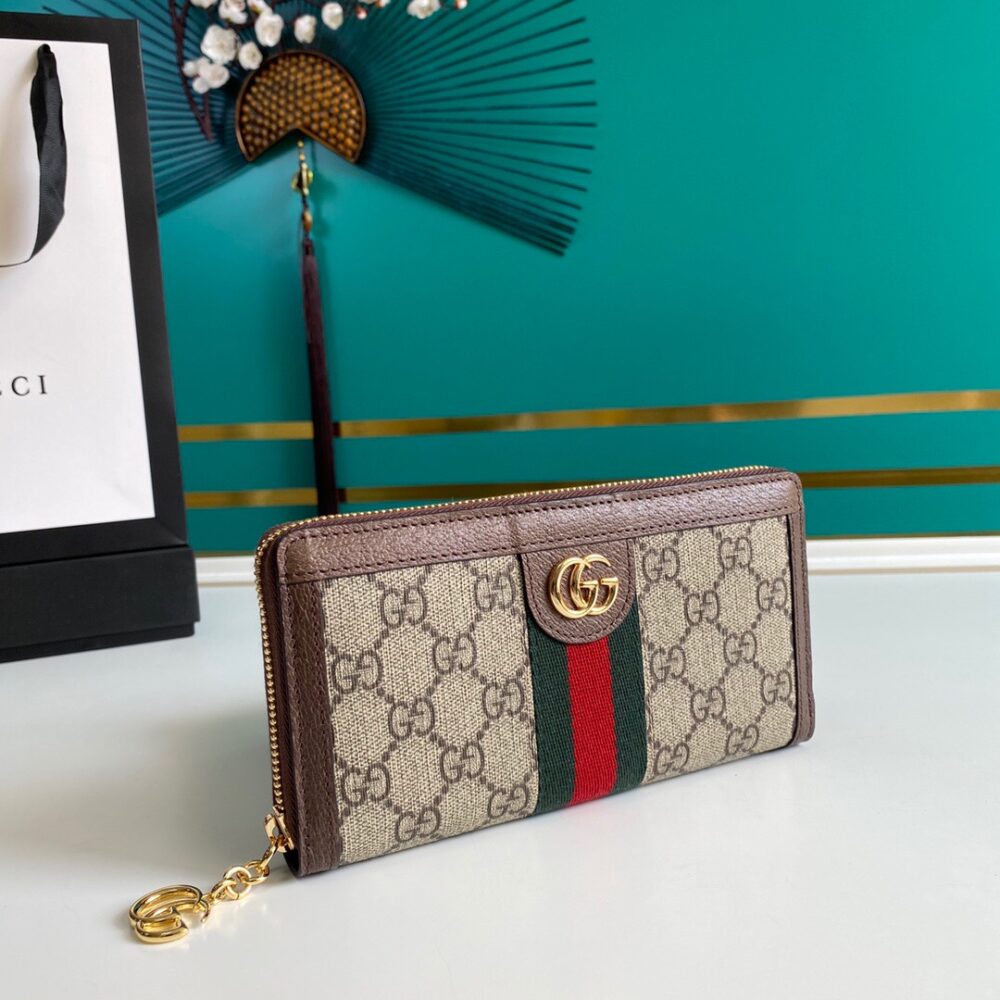 Alternative view of Gucci Ophidia Zip Around Wallet Brown 19Cm 523154 96IWG 8745